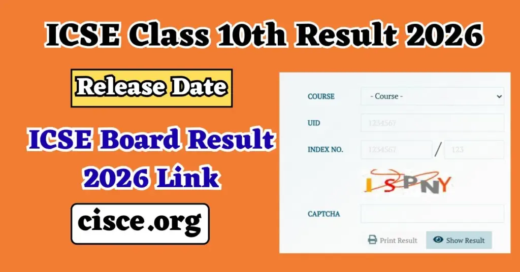 ICSE Class 10th Result 2026