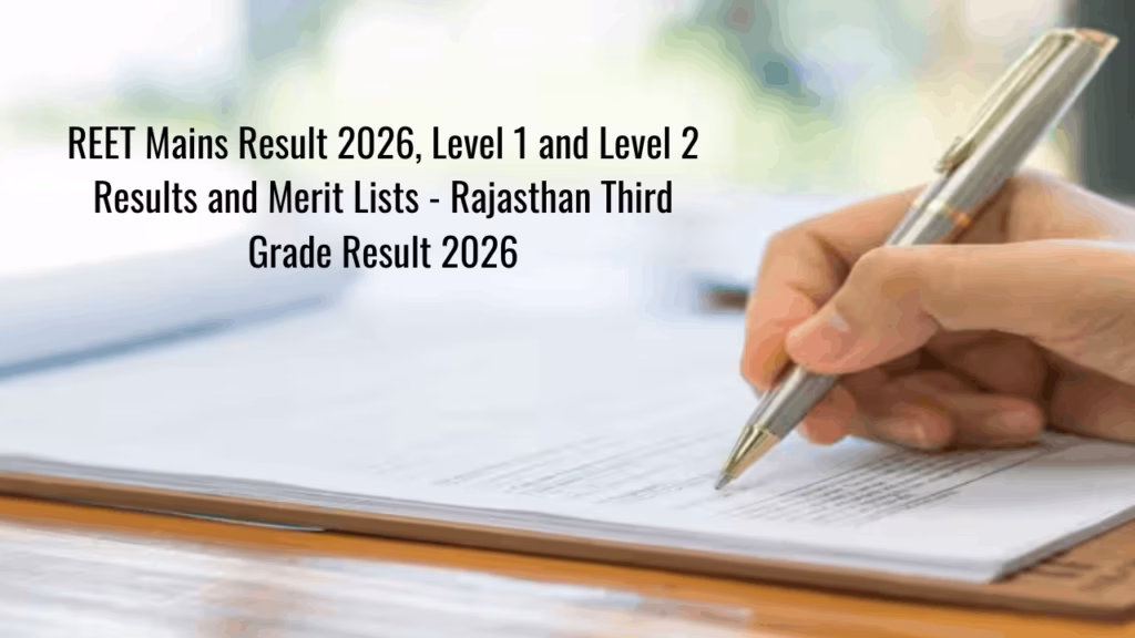 REET Mains Result 2026