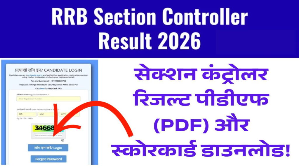 RRB Section Controller Result 2026 