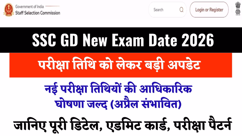 SSC GD New Exam Date 2026